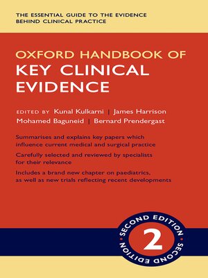 cover image of Oxford Handbook of Key Clinical Evidence